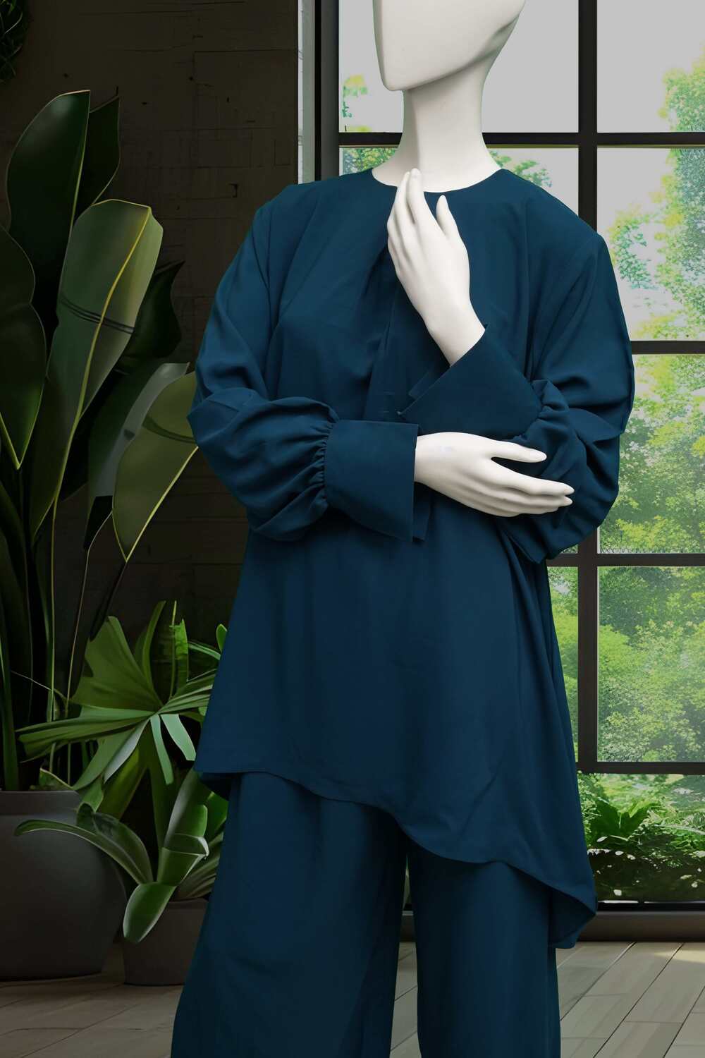 Deep Teal Over Sized Tunic and <br> Pant Set