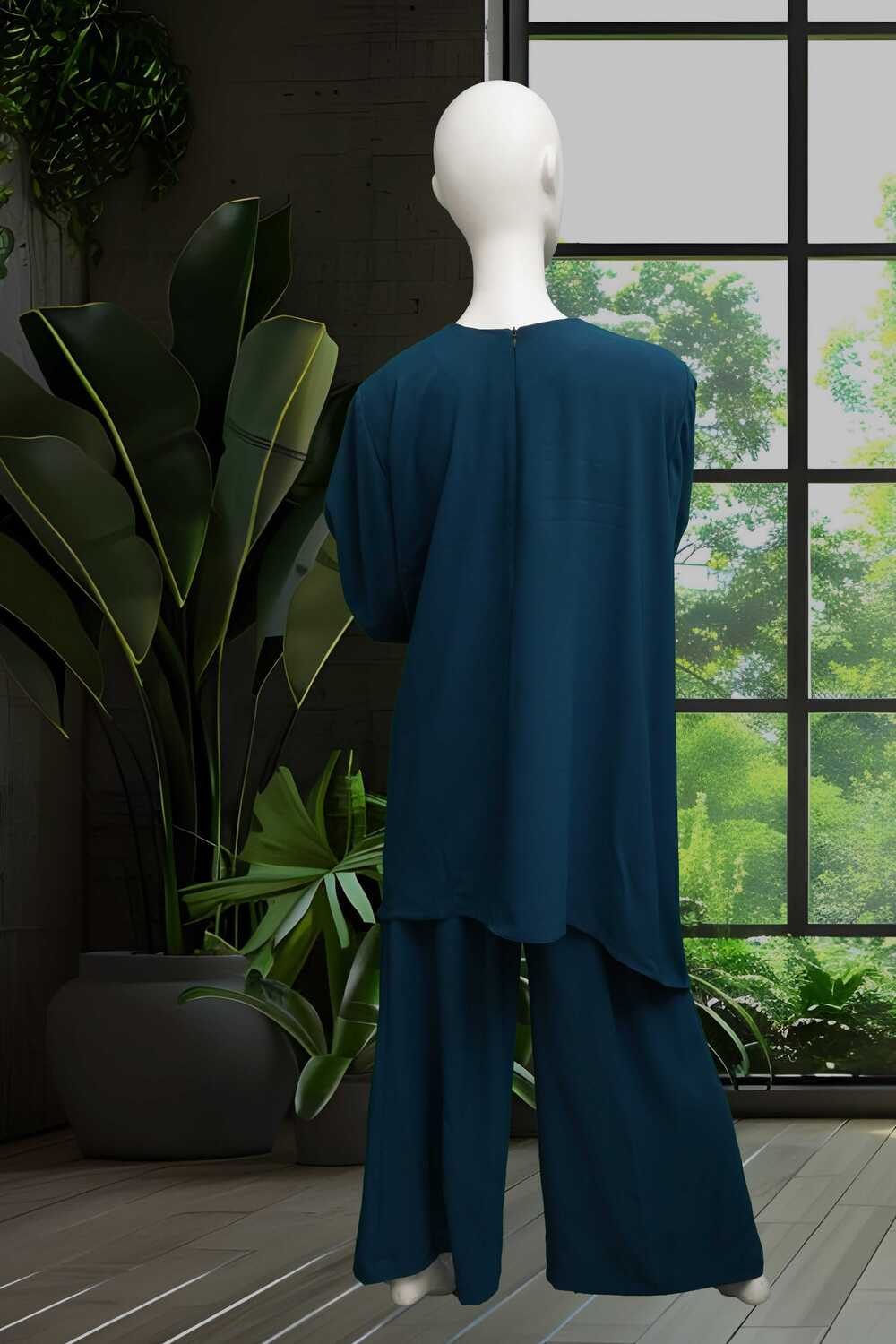 Deep Teal Over Sized Tunic and <br> Pant Set